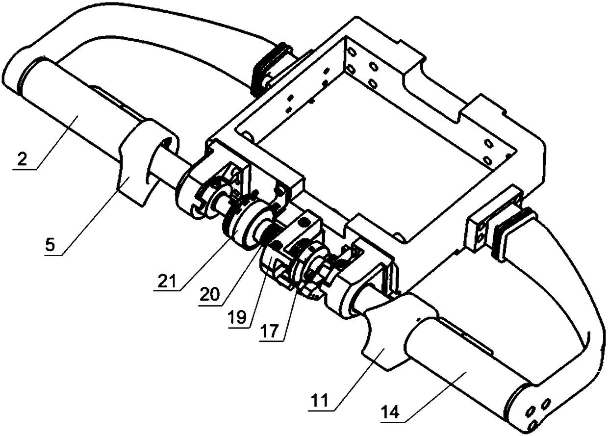 An armrest handle device with a zero switch