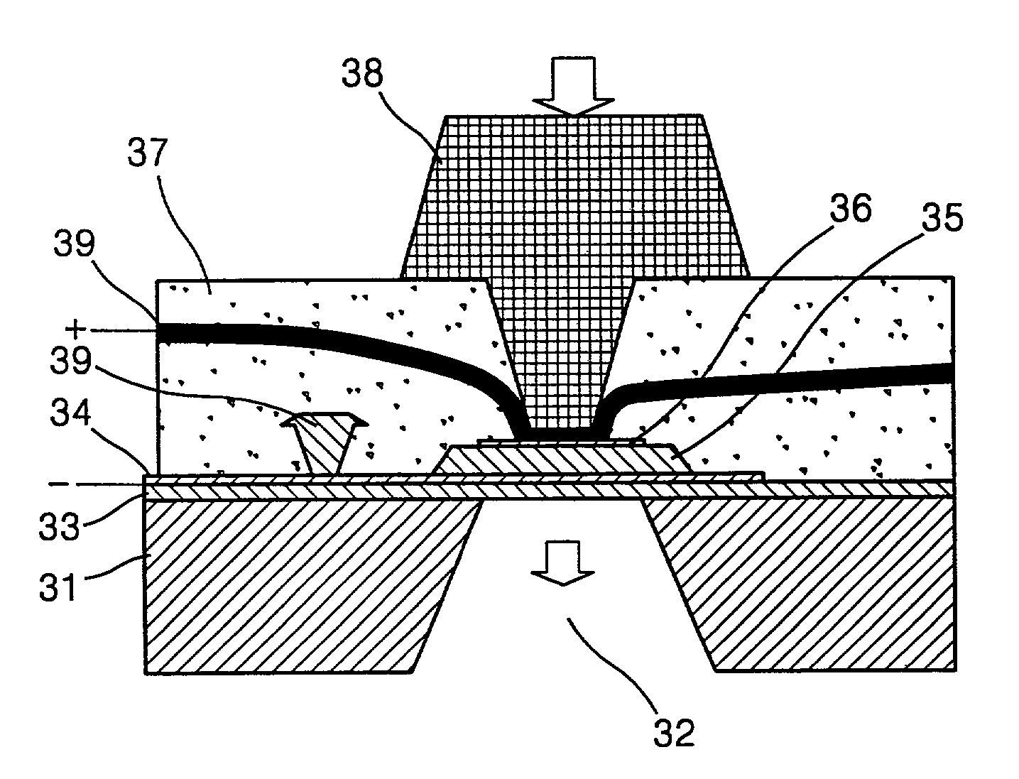 Fingerprint sensor using a piezoelectric membrane