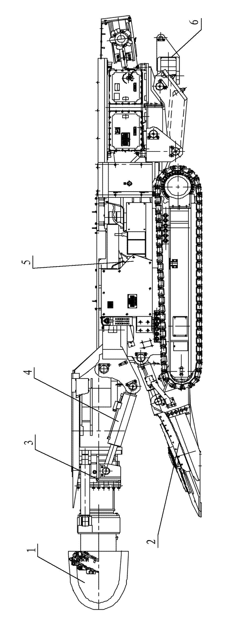 Retractable tunneling machine convenient for underground transport