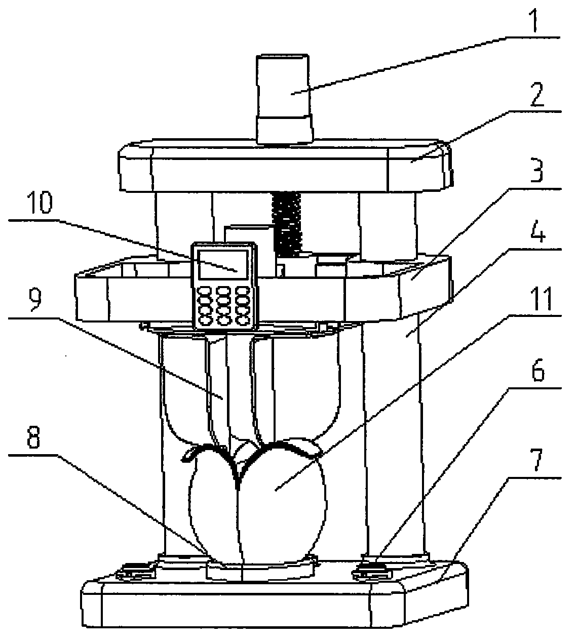 Coconut palm fiber peeling machine