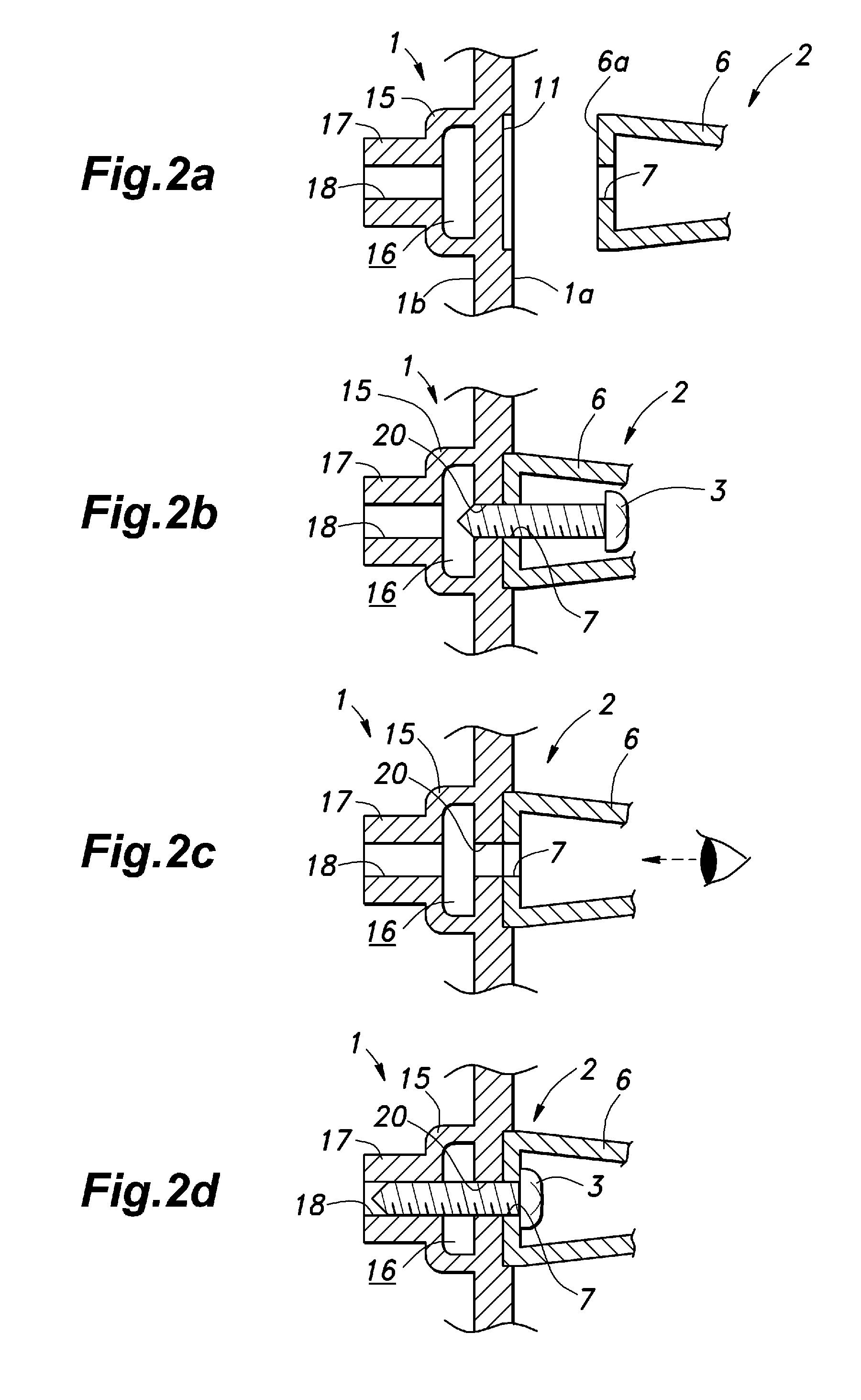 Component part mounting structure