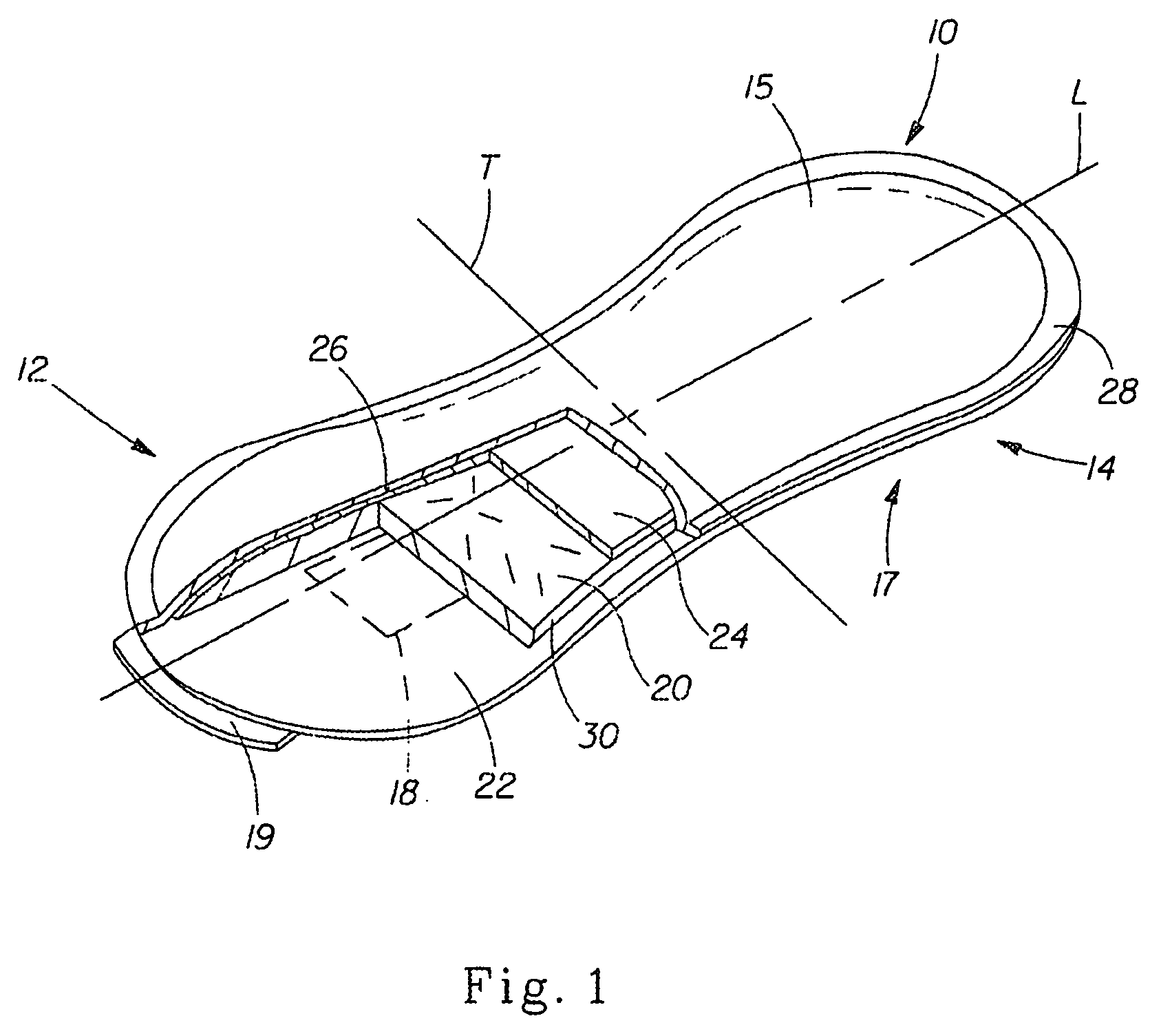 Absorbent core for disposable absorbent article