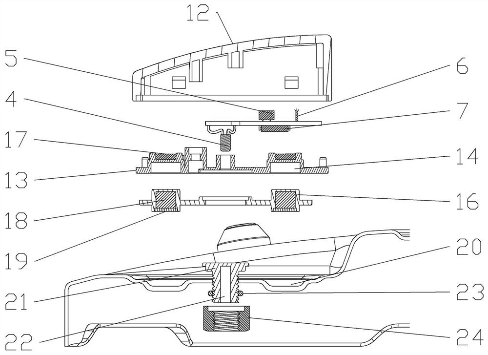 Pressure cooker cover structure with pressure indicating and alarming function, pressure cooker and using method