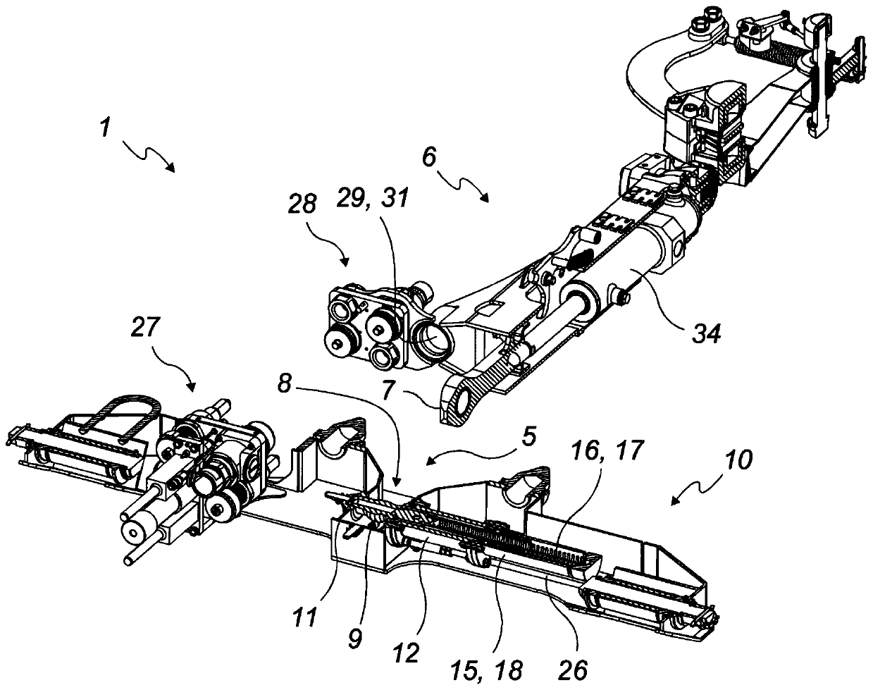 Automatic locking drawbar coupling