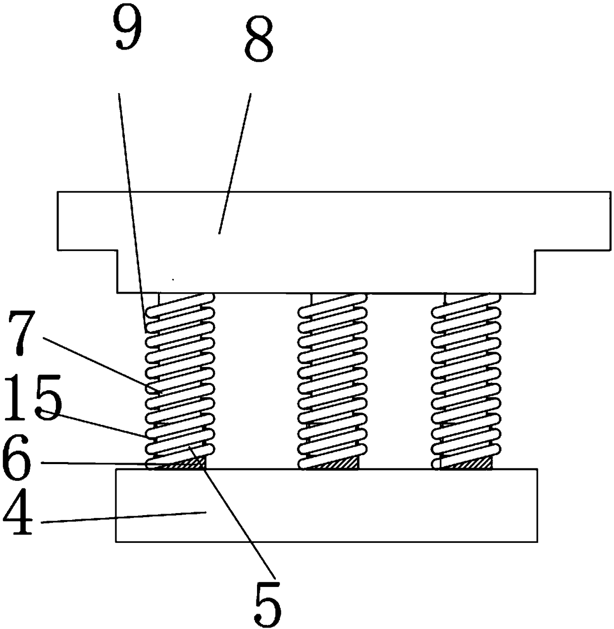 Road guardrail buffer device for coal mine safety