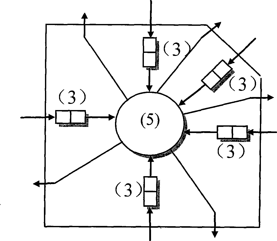 Virtual test bus circuit for network-on-chip system and test method thereof