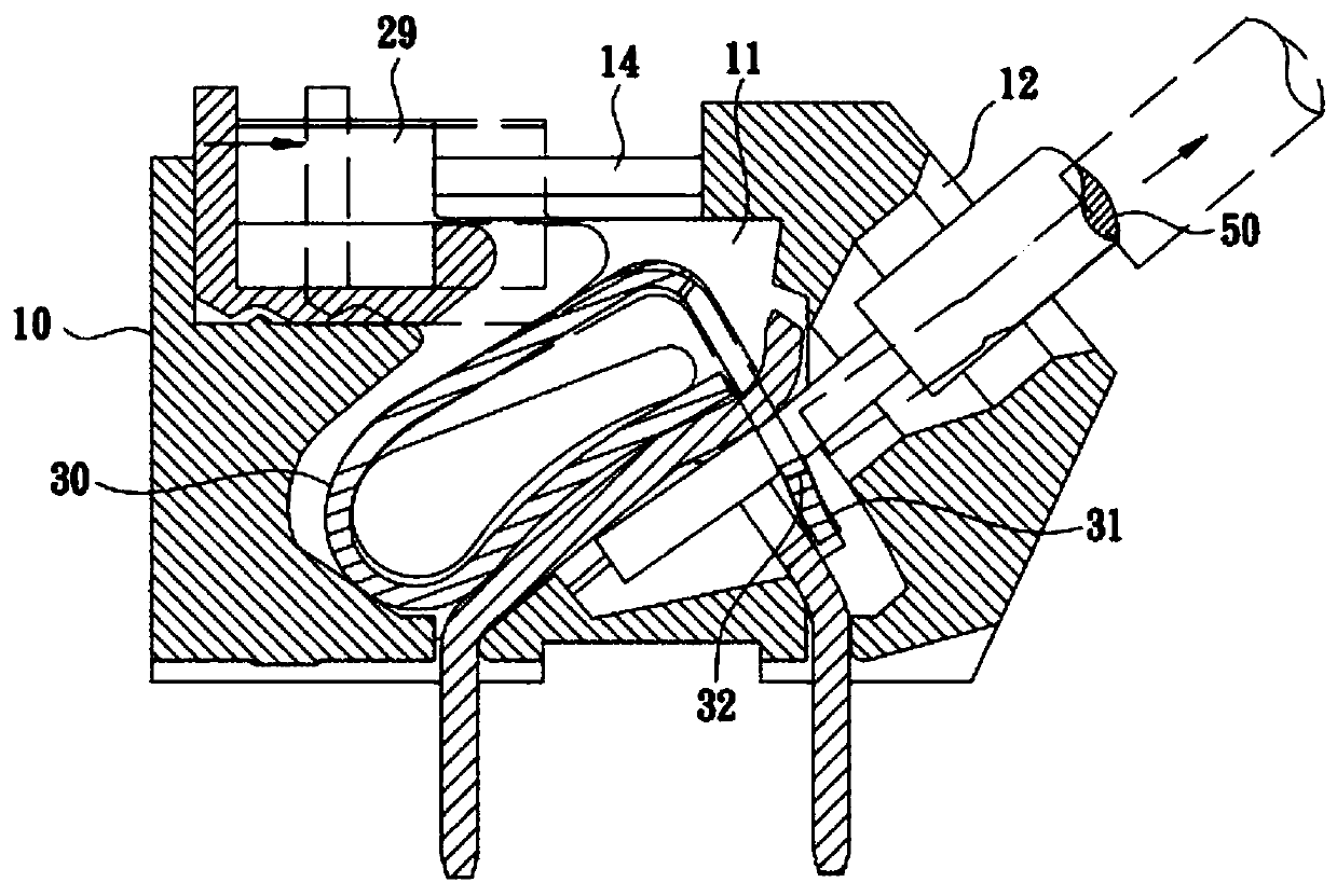 Wire connection terminal device