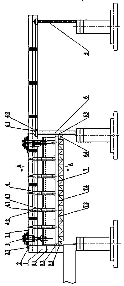 Fixed-point lifting type bridge erection machine and bridge erection method