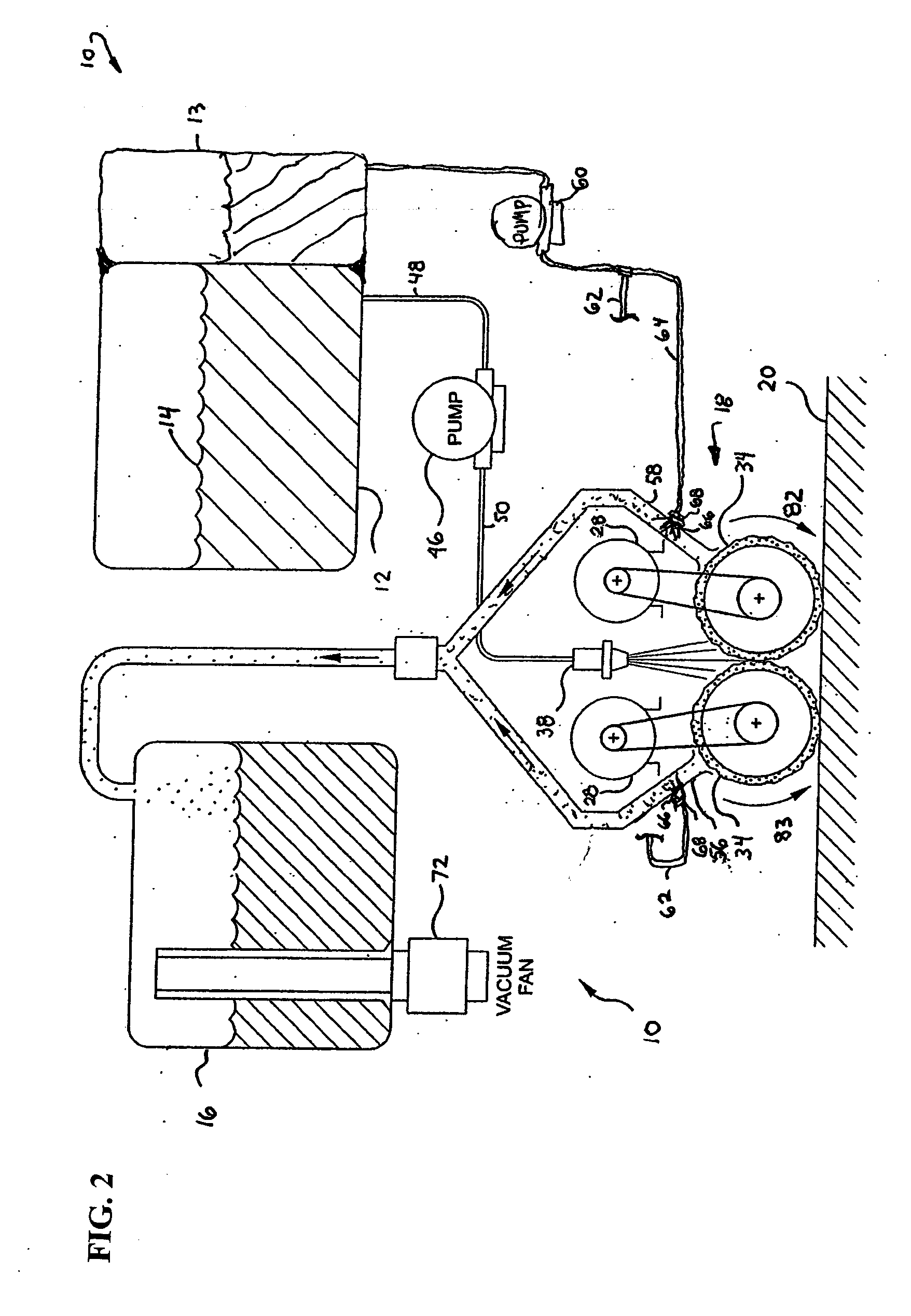 Secondary introduction of fluid into vacuum system