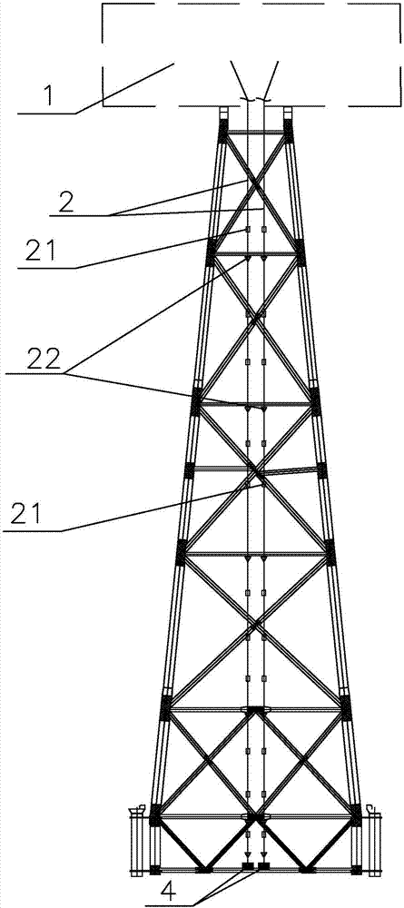 Marine tensioned anode system and installation method thereof