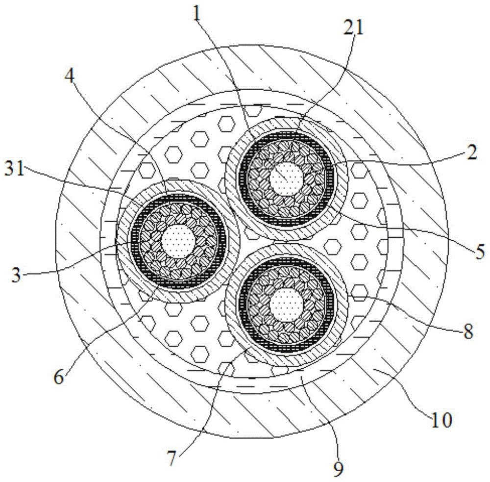 High-carrying-capacity flexible cable for communication power supply