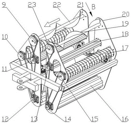 Orientating, spike-picking and peel-stripping device for corn bionic harvesting