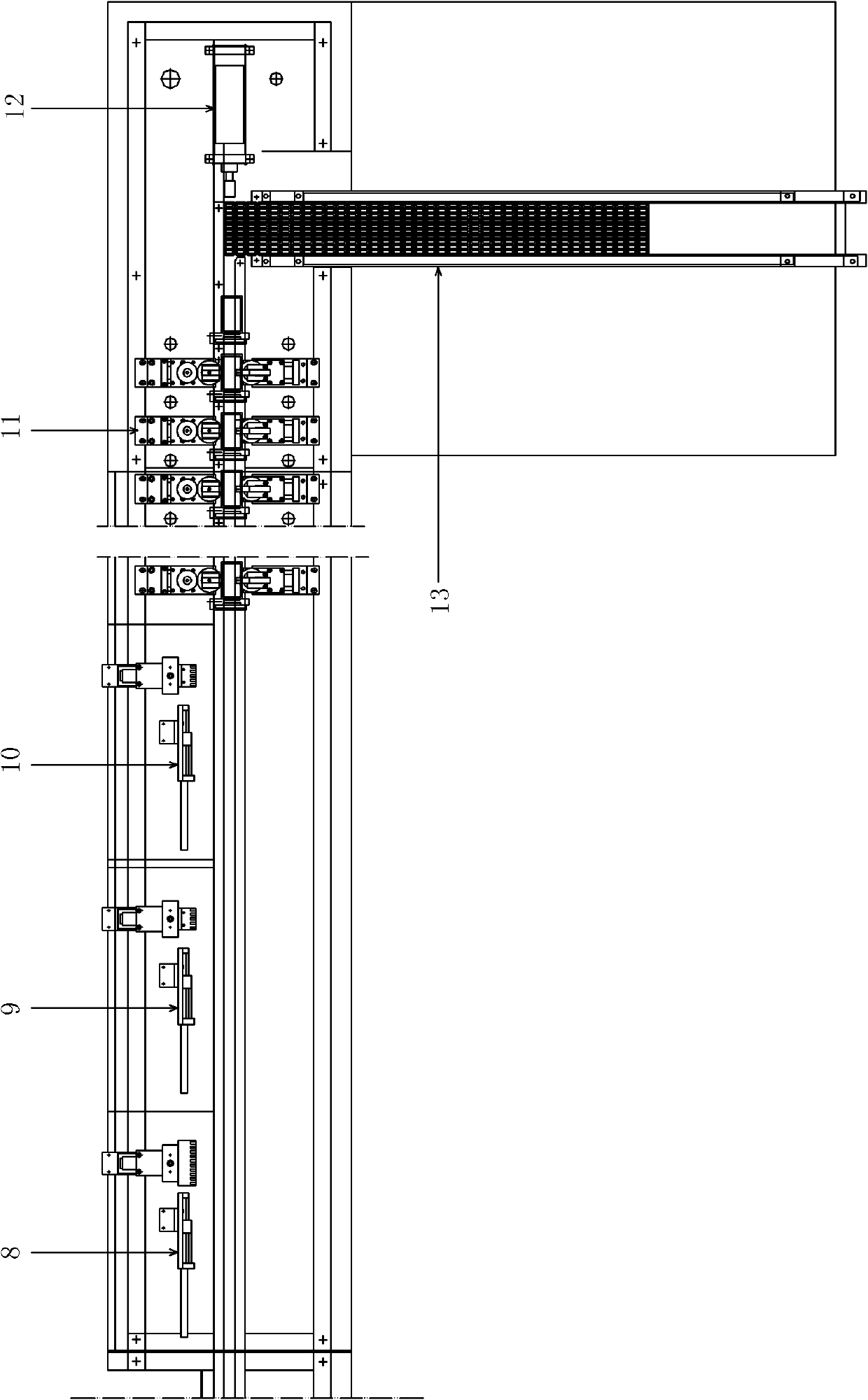 Automatic production line for common lighter