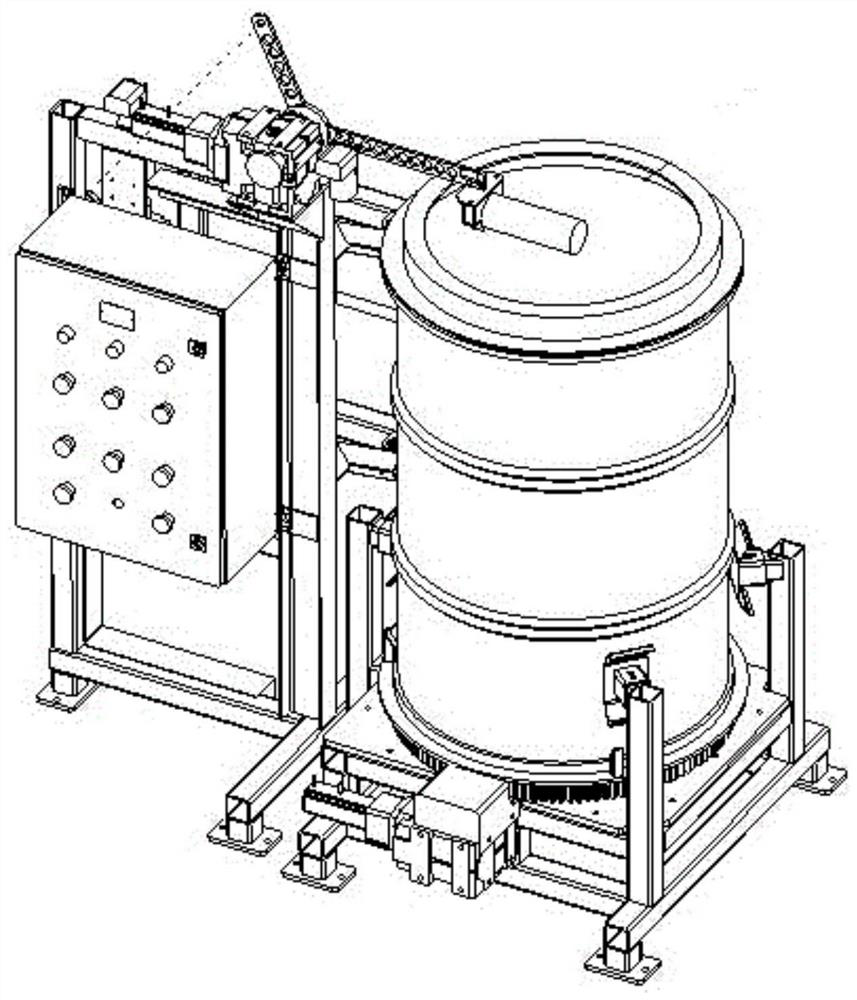 Low-medium level radioactive waste barrel surface dose rate detection device and application thereof