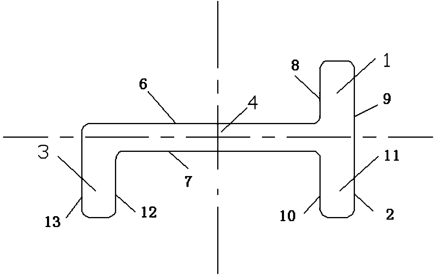 Hot-rolled J-type steel and application of hot-rolled J-type steel