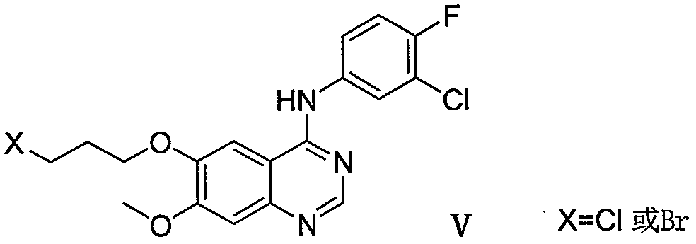 Method for preparing gefitinib and intermediate thereof