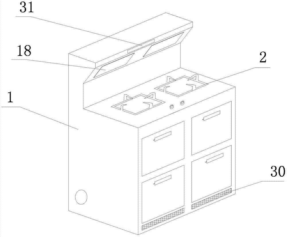 Anti-back channeling low noise environmental protection integrated stove