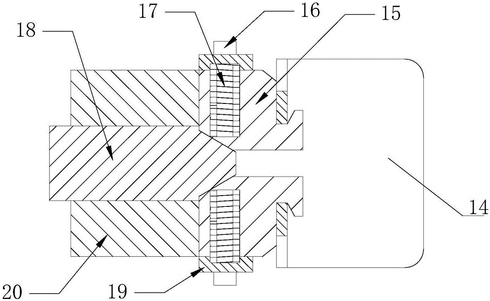 An automobile lock lug welding fixture