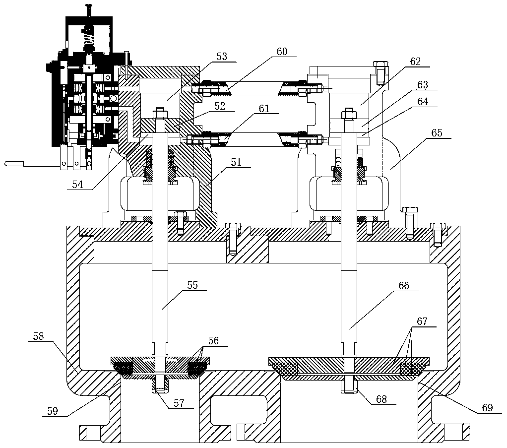 Two-dimensional primary and secondary compensation spray rotation steam pipe fast-switching device