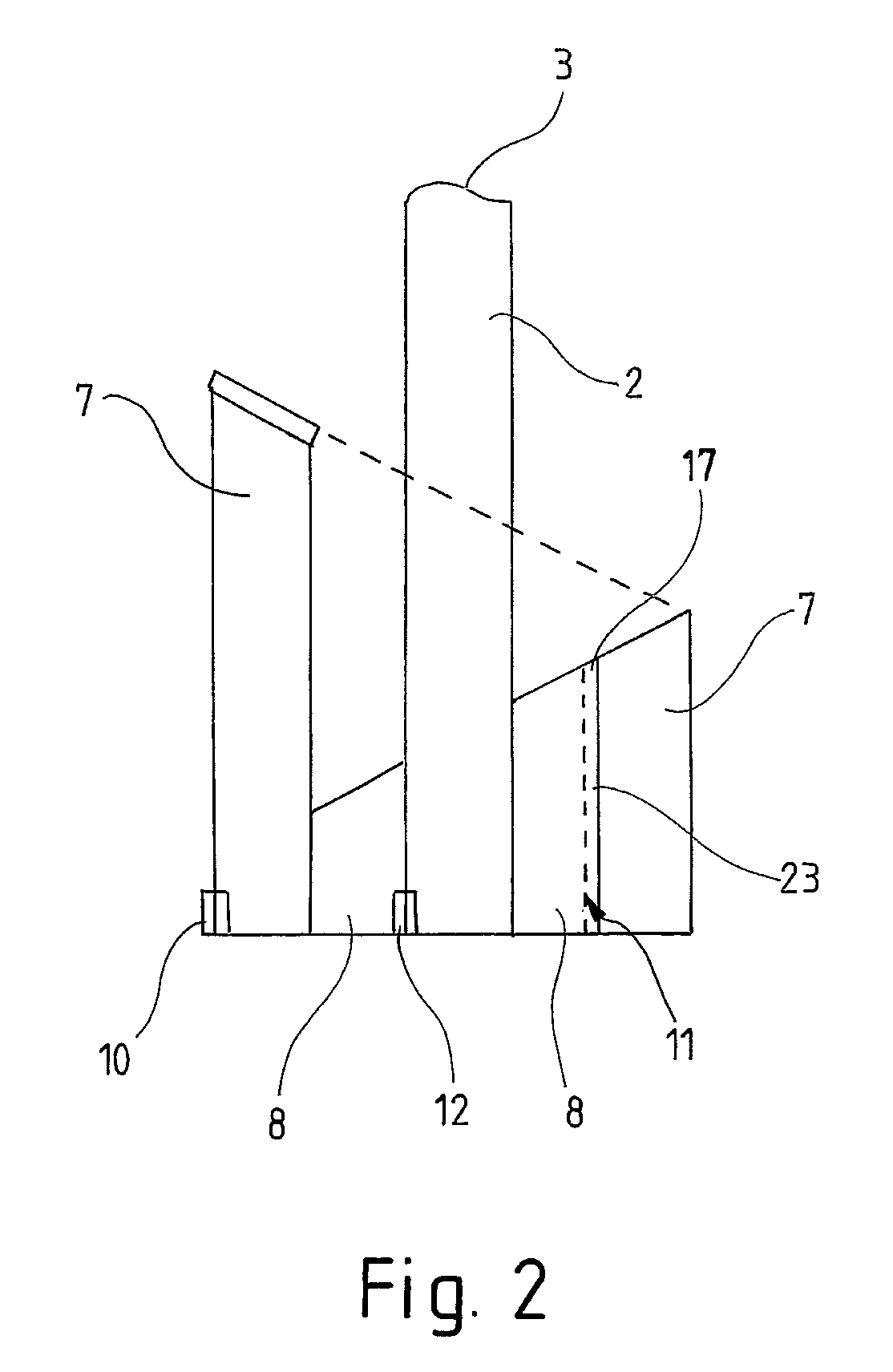 Device for measuring a filling level of a liquid in a container with an ultrasound sensor