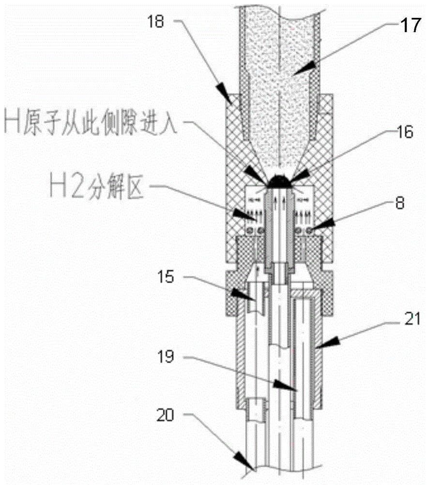 Fluidized bed device for coating film on surface of diamond, method and product prepared through method