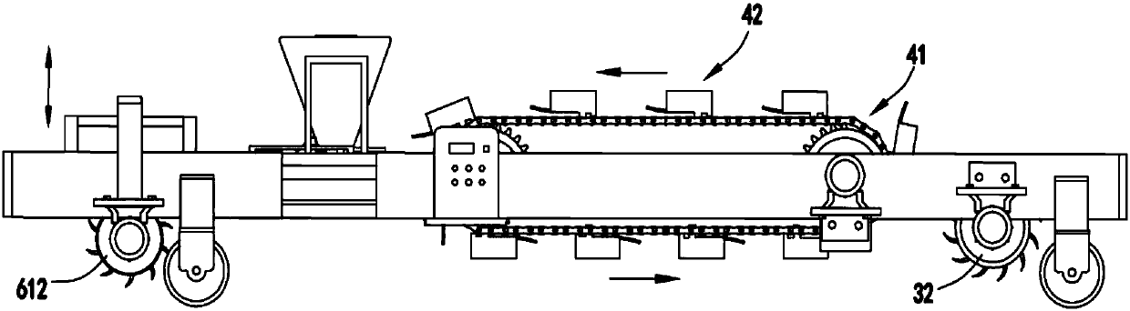 High/low layered soil loosening process with uniform fertilization function