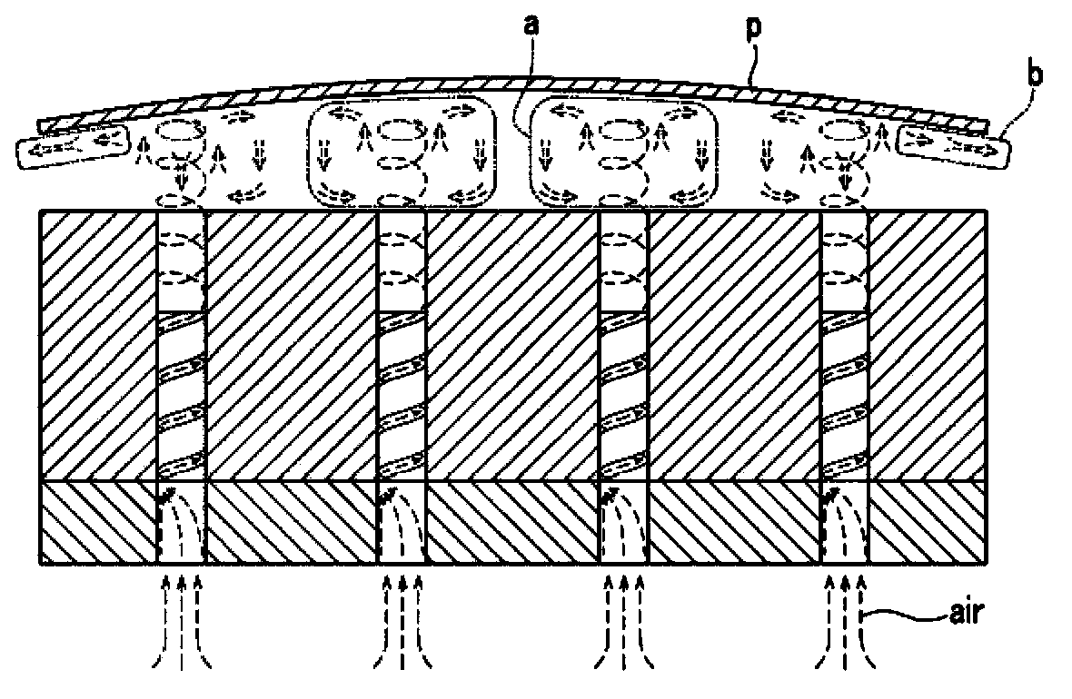 Conveying plate for large area panel