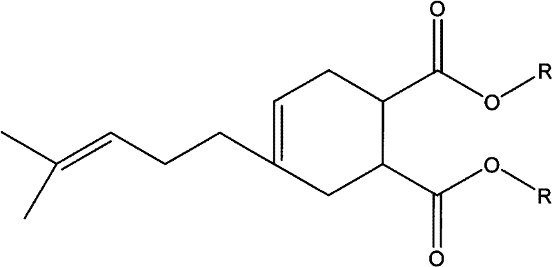 Myrcenyl plasticizer and preparation method thereof