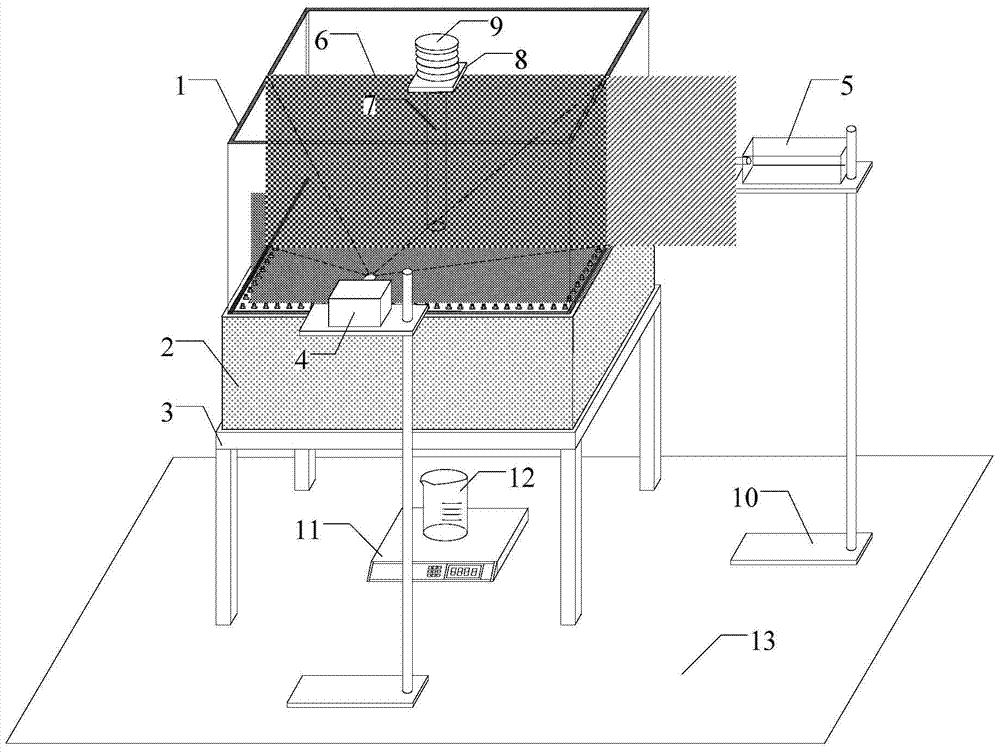 A transparent soil model test device and test method for pile foundation bearing capacity in mining area