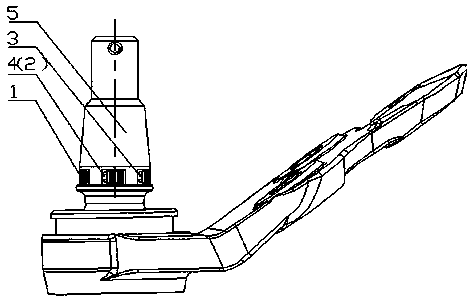 Method for measuring swing arm ball head stress