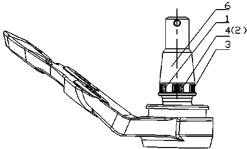 Method for measuring swing arm ball head stress