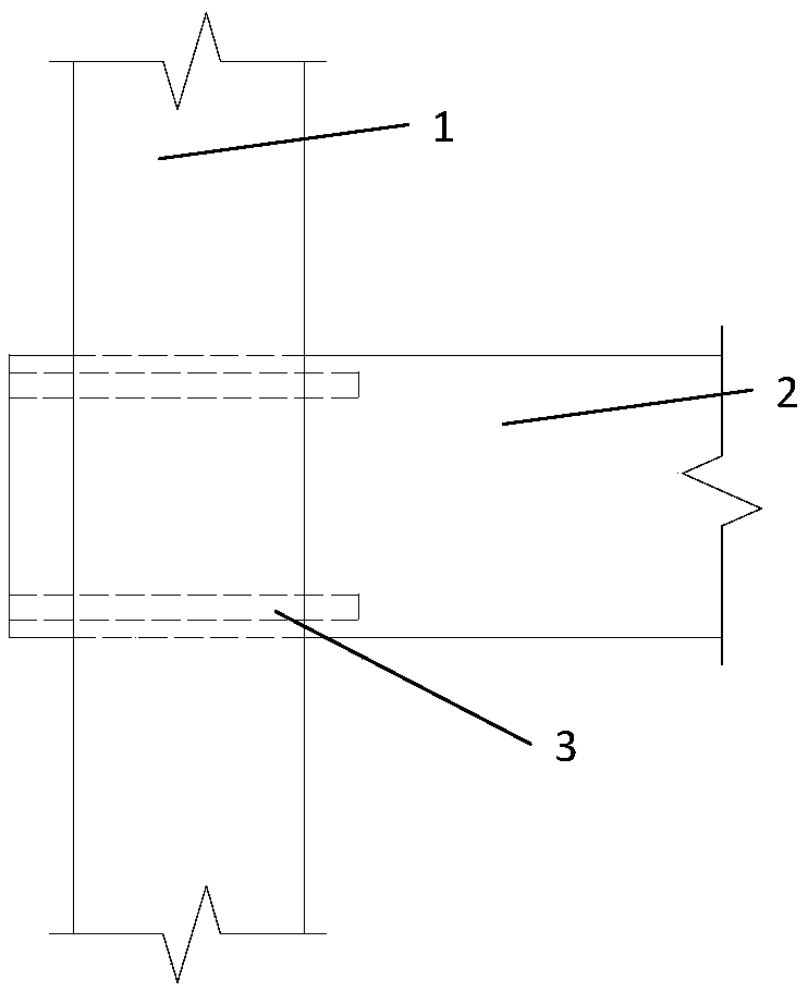 A mortise and tenon joint of wood structure reinforced by tenon shallow layer planting reinforcement