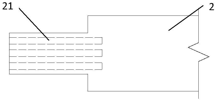 A mortise and tenon joint of wood structure reinforced by tenon shallow layer planting reinforcement