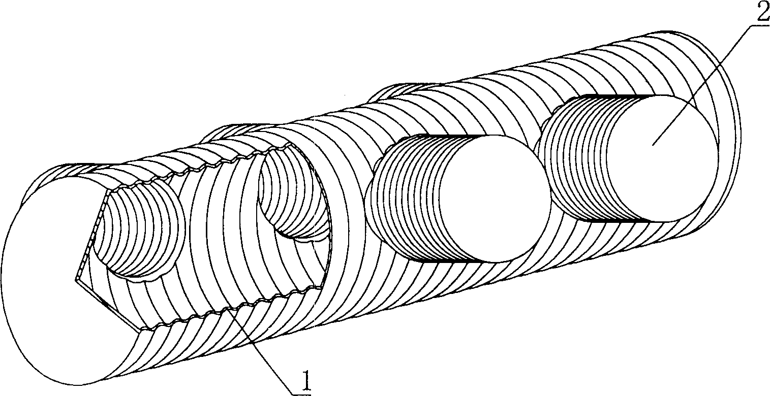 Light tube for filling cast-in-situ steel reinforced concrete