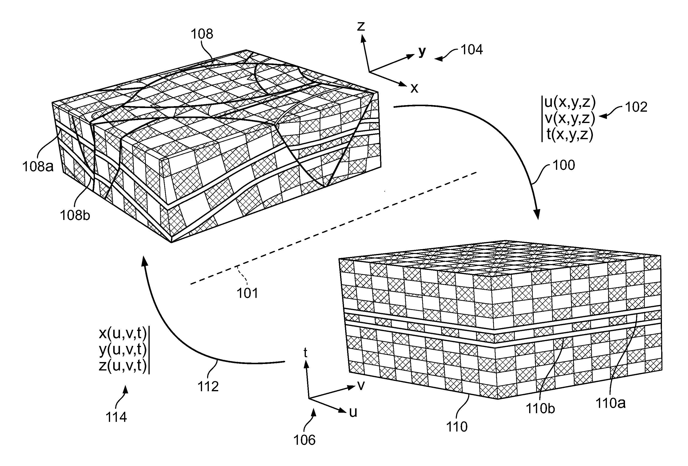 Systems and methods for building axes, co-axes and paleo-geographic coordinates related to a stratified geological volume