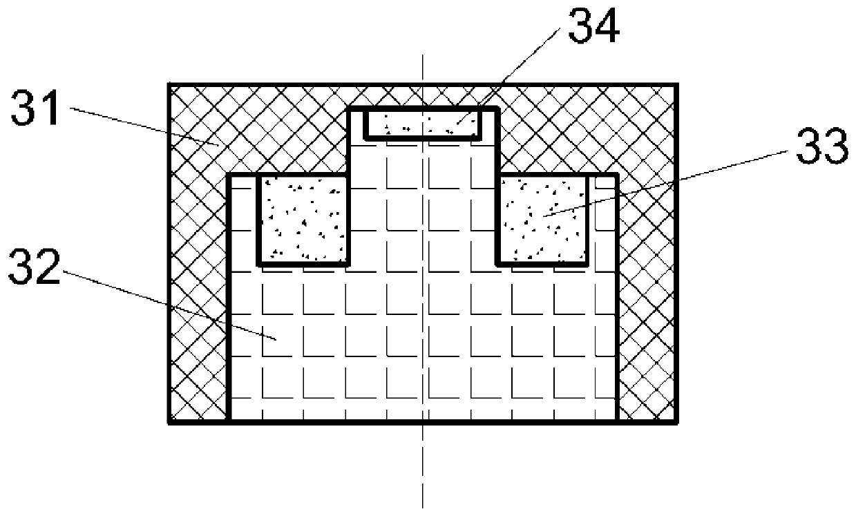 Ultrasonic transducer and nested structure thereof