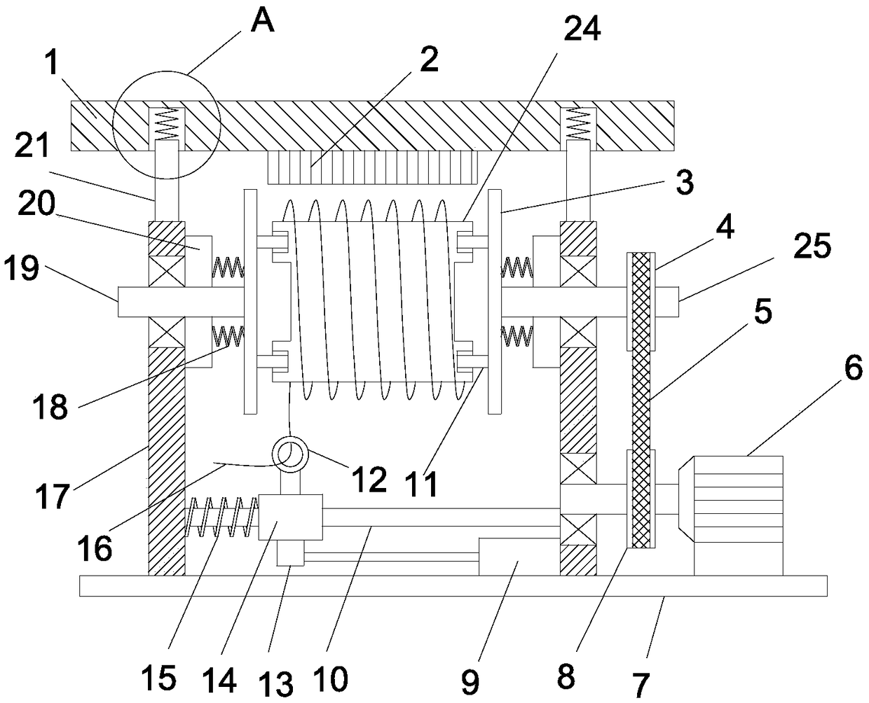 A rotor copper wire winding device for a rotating electrical machine