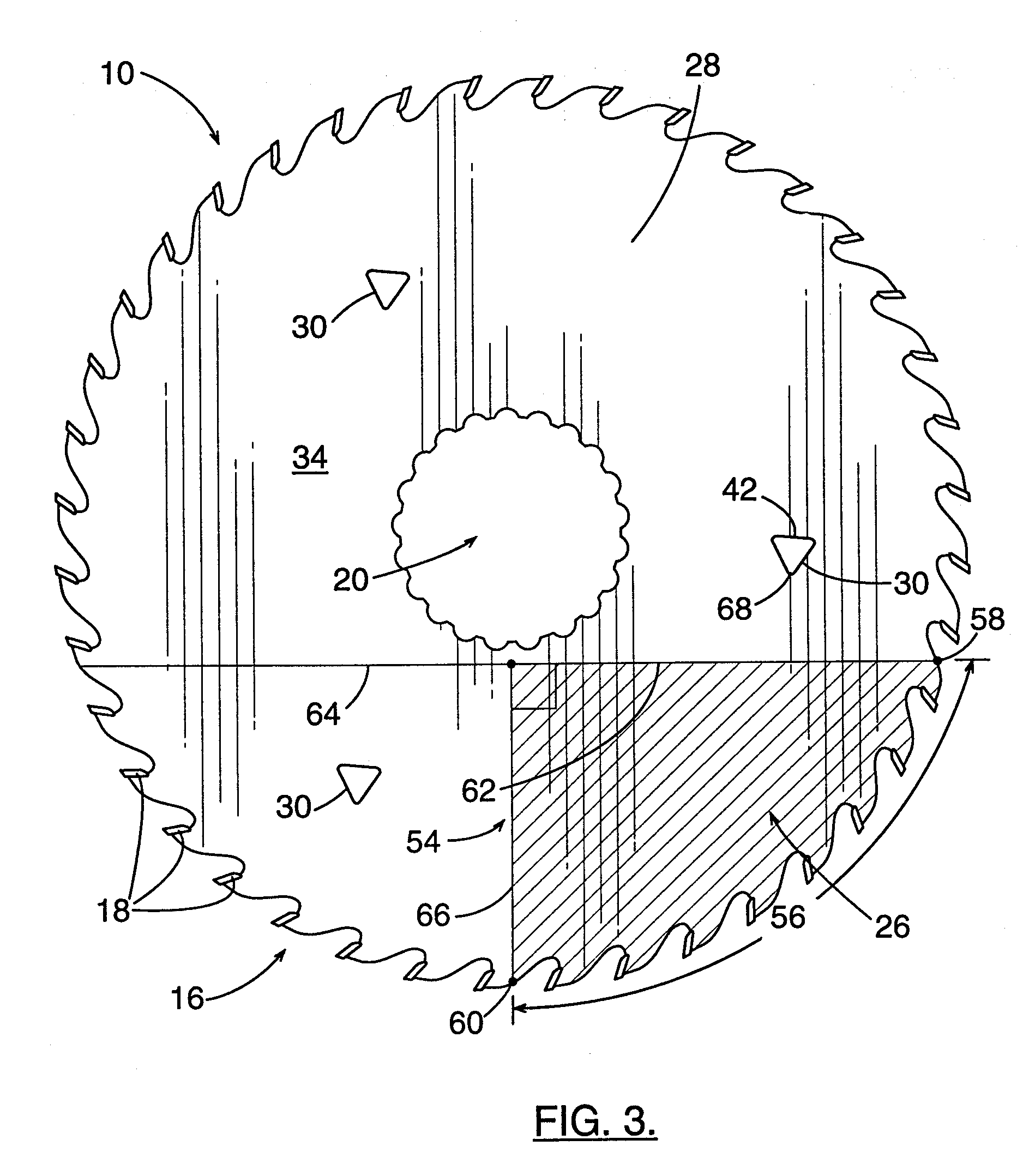 Liquid transport cavity saw blade