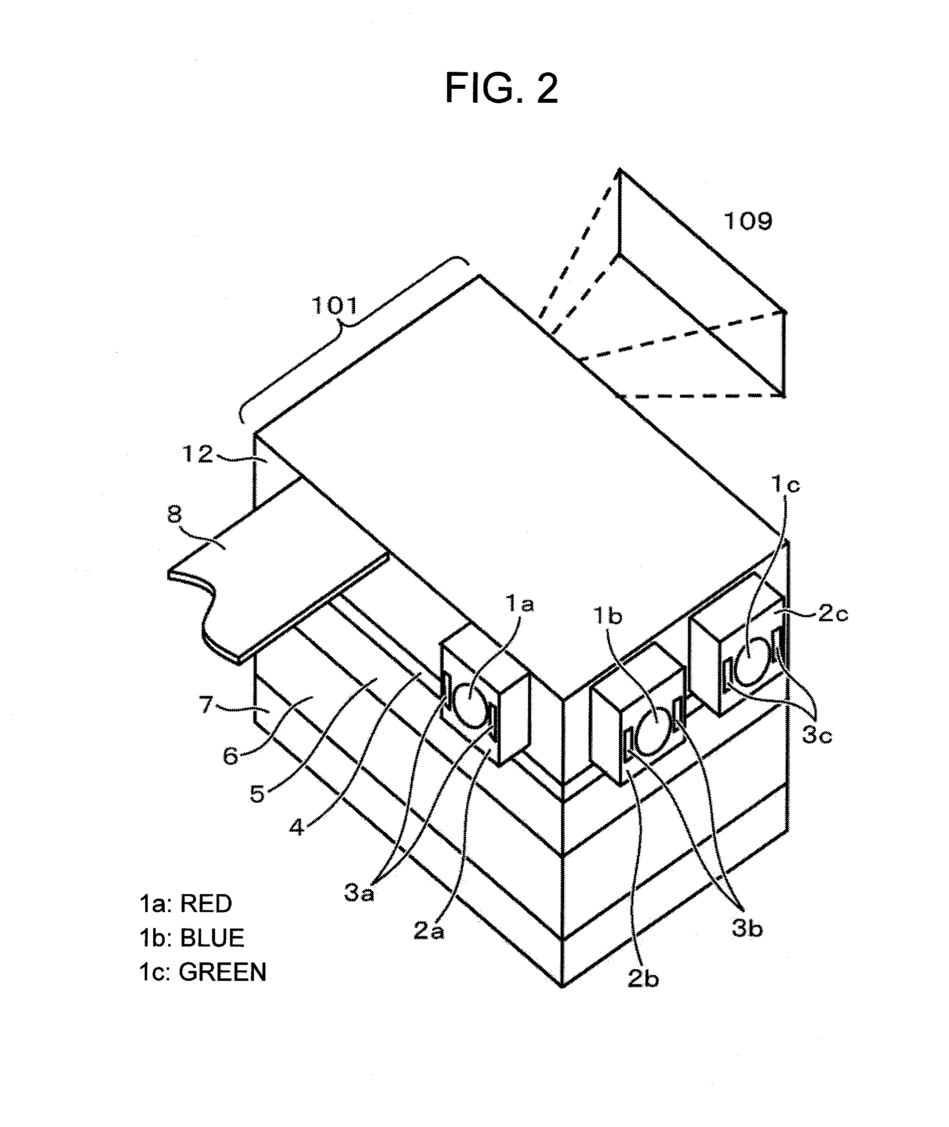 Optical module and scanning image display device