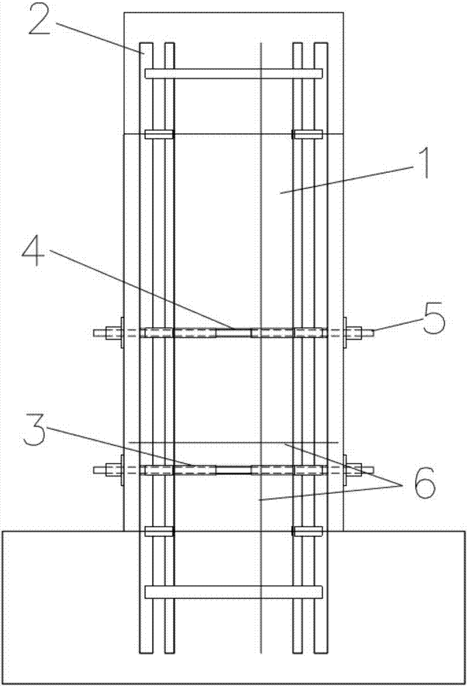 Built-in horizontal brace reinforced concrete shear wall