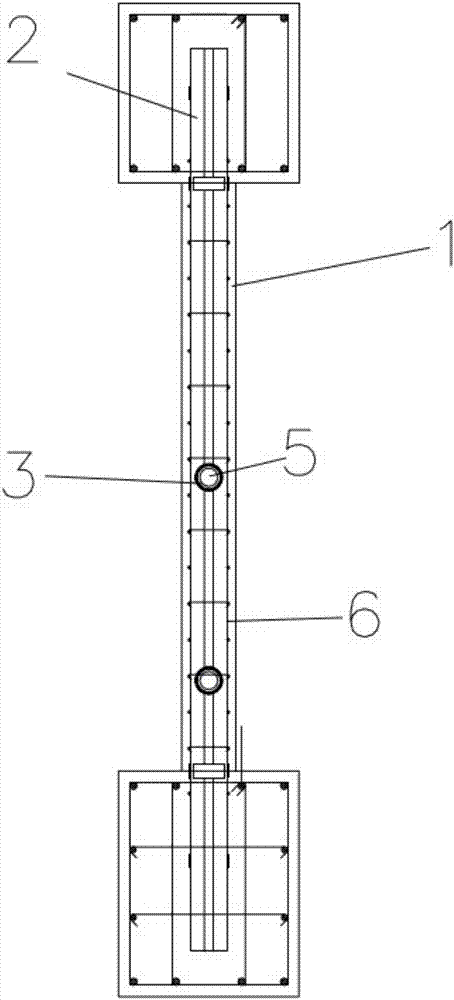 Built-in horizontal brace reinforced concrete shear wall