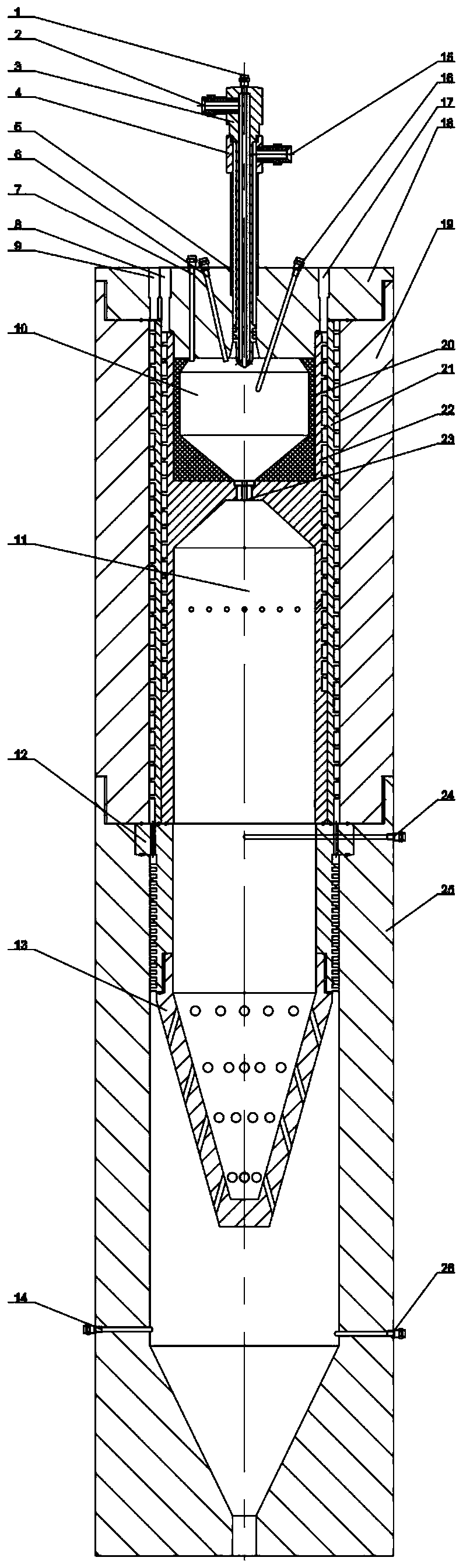 Supercritical hydrothermal combustion type steam generator for thermal recovery of heavy oil in ultra-deep well