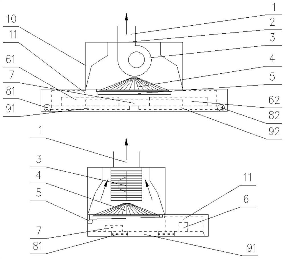 Extractor hood with high-efficiency trapping function