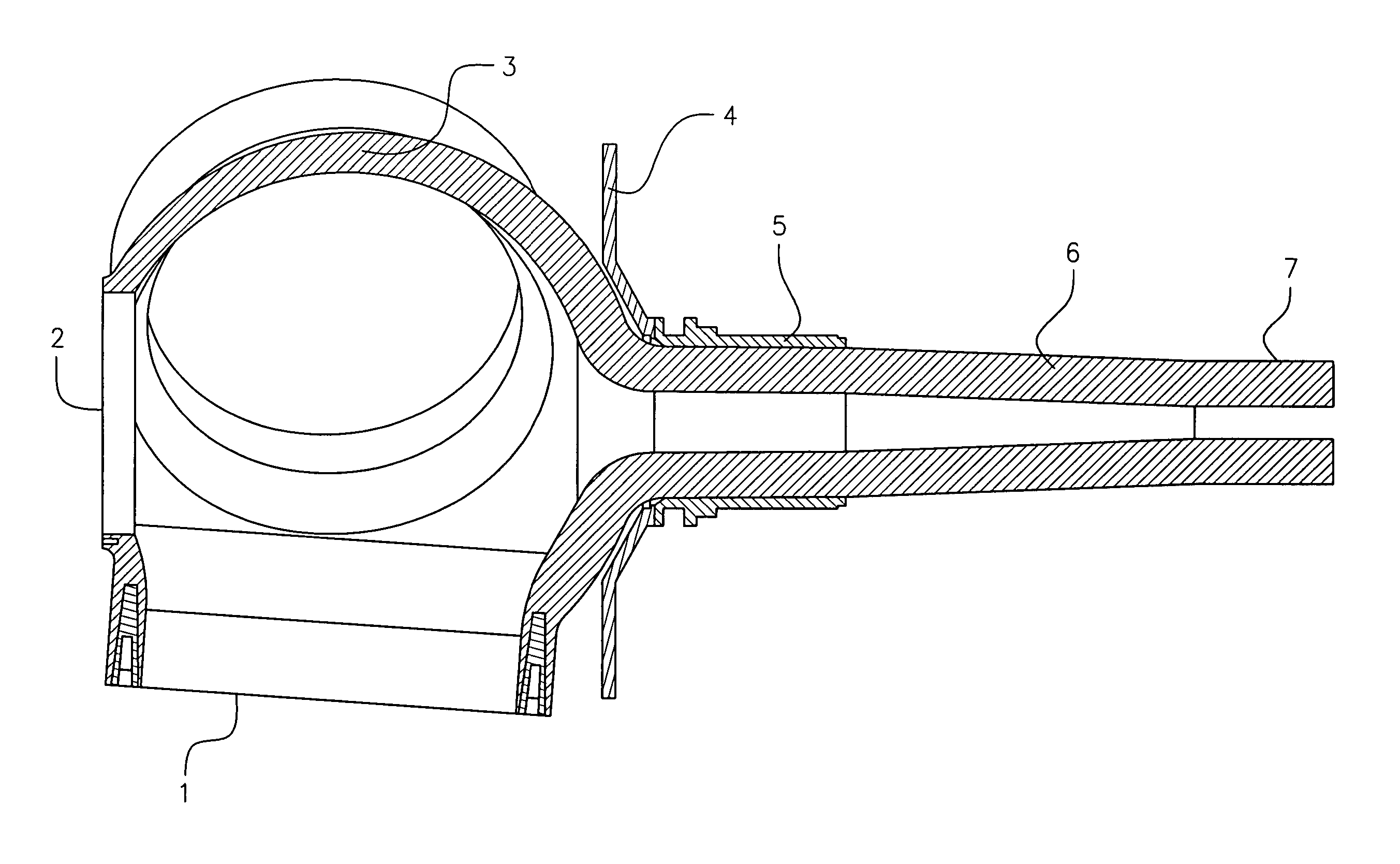 Shaft/hub unit for wind turbine rotor