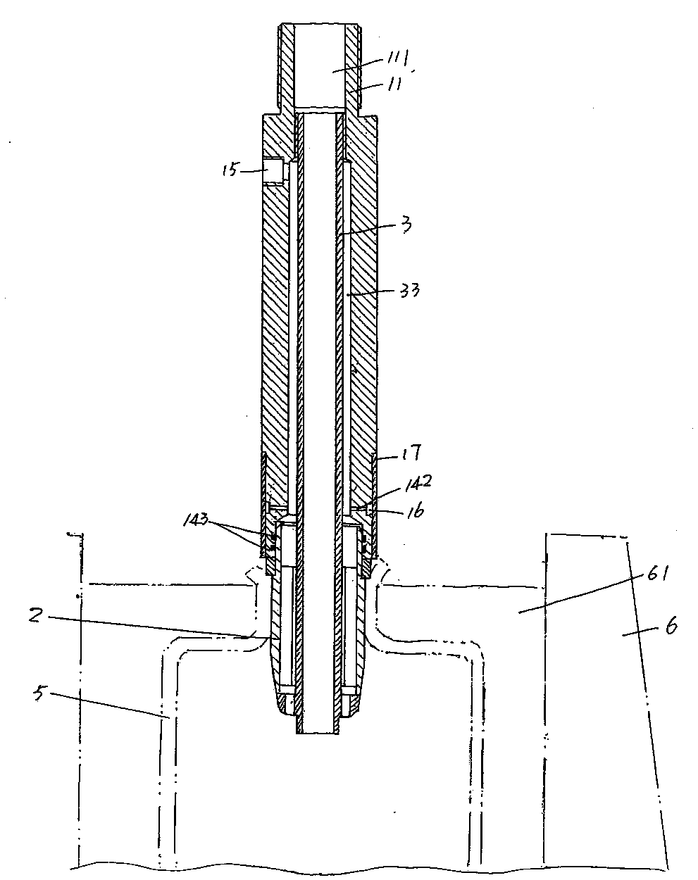 Air-cooled blow needle mechanism