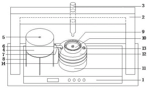 Testing device for measuring expansive force of soil sample in real time