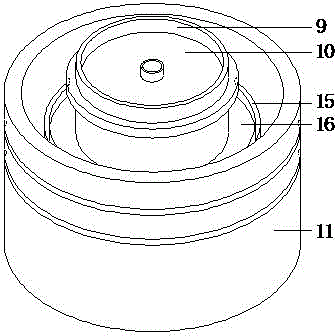 Testing device for measuring expansive force of soil sample in real time