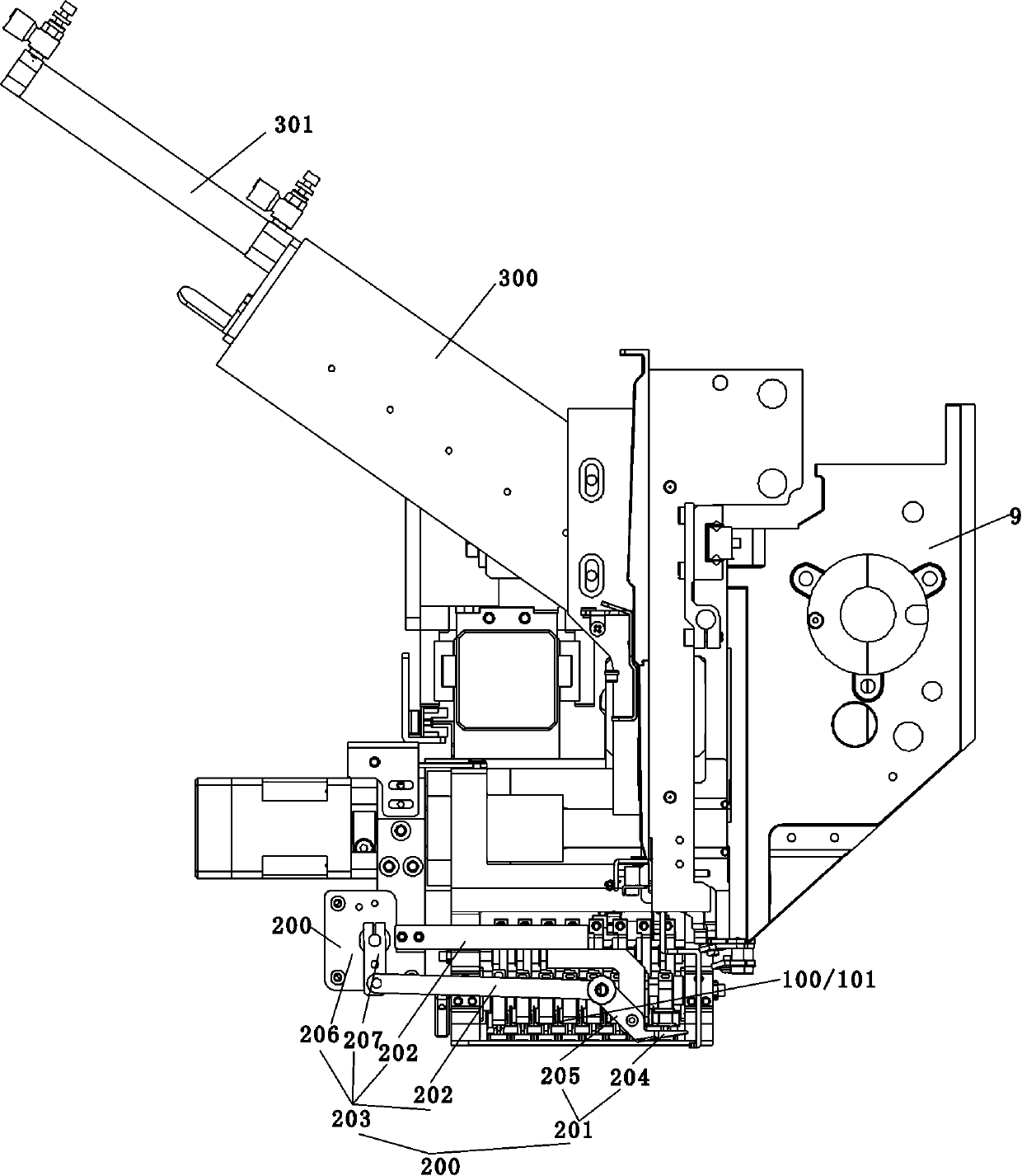 Multi-sequin device and embroidery machine with same