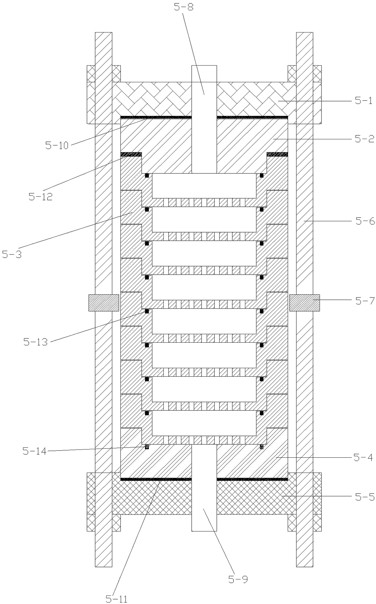 Reciprocating leaching experimental device and experimental method