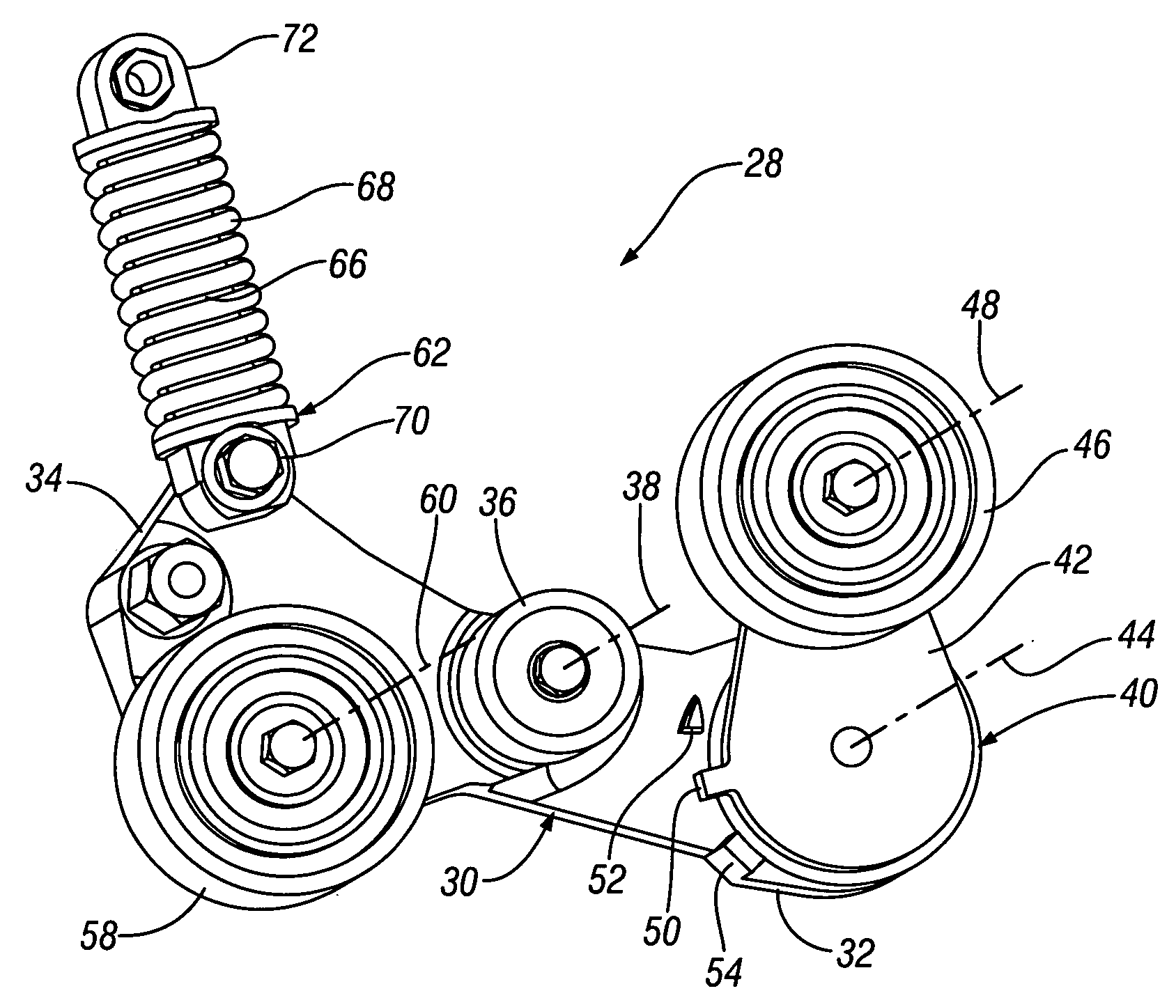 Belt alternator starter accessory drive with dual tensioner